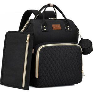 Large Waterproof Diaper Bag Backpack with Changing Pad Baby Travel Tote
